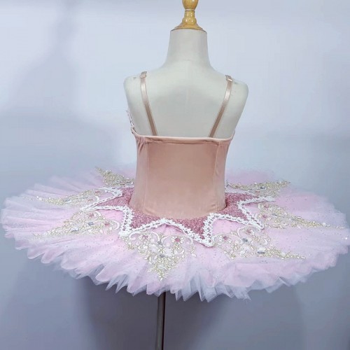 Children Pink ballet dresses Dresses TUTU skirt girls Ballerina ballet dance costumes ballet Puffy skirt Stage outfits